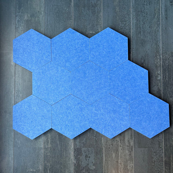 Outlet - SET Absorber-Panel Hexagon aus 100% PET | 14 Stück | Santorini