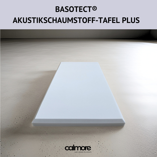 Basotect® Akustikschaumstoff-Tafel PLUS (gefast) | 100 x 50 x 5cm (0,5m²) | lichtgrau