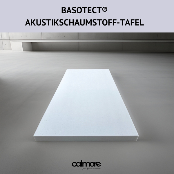 Basotect® Akustikschaumstoff-Tafel | 100 x 50 x 5cm (0,5m²) | lichtgrau