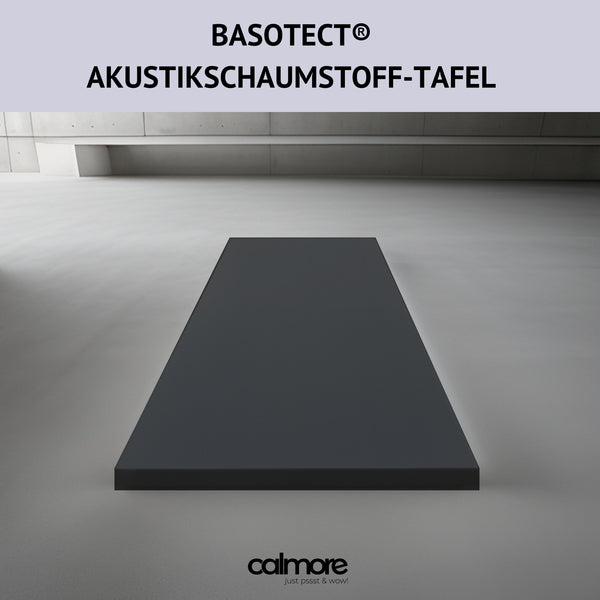 Basotect® Akustikschaumstoff-Tafel | 100 x 50 x 5cm (0,5m²) | schwarz