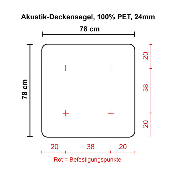 Outlet - Akustik-Deckensegel «EchoSail» Square | Beach