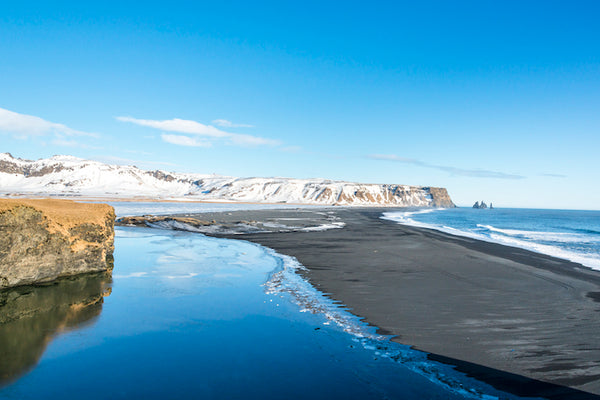 Akustikbild «Schwarzer Strand Dyrholaey mit Aussicht auf Reynisfjara - Island» | verschiedene Grössen