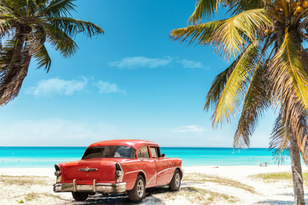 Akustikbild «Rotes Auto am Strand» | verschiedene Grössen